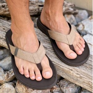 Reef Brown Bottle Opener Flip‎ Flops Comfort Cushion Phantom Men's Size 14 EUC